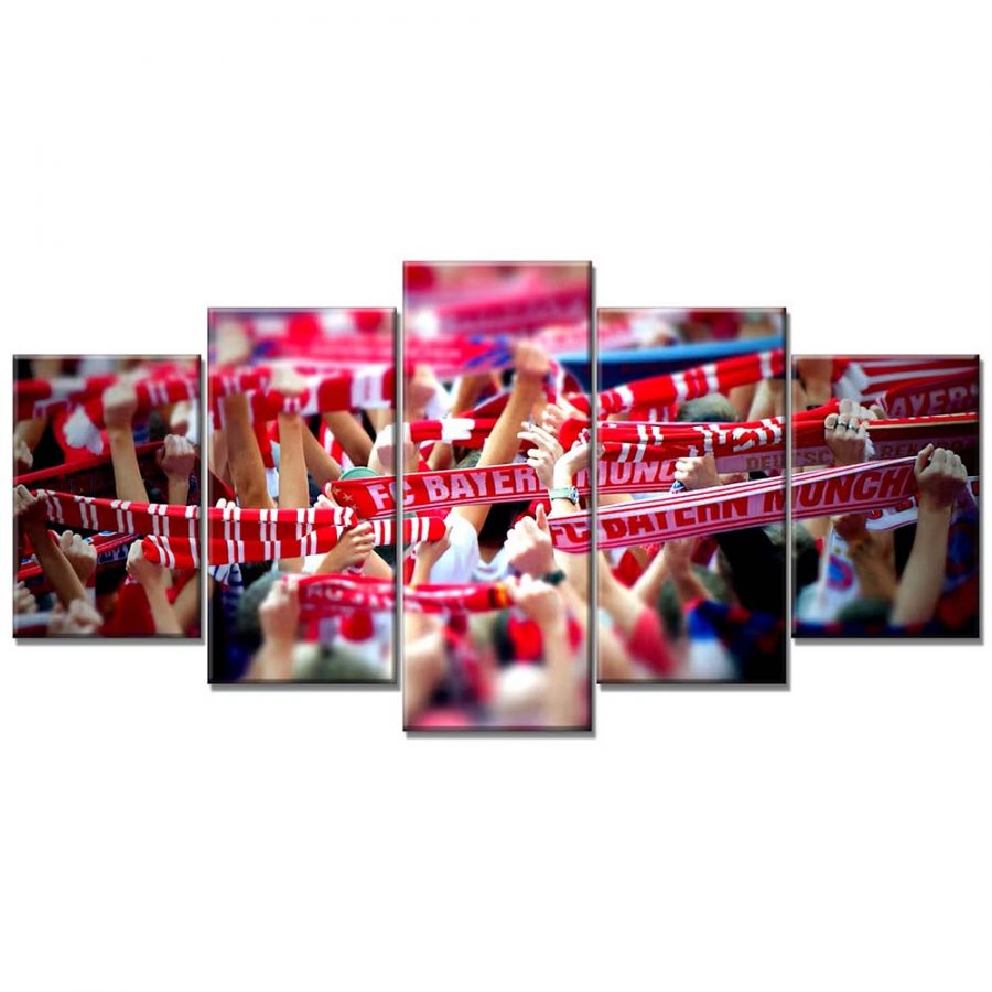 FC Bayern München Allianz Arena Spielfeld Mia san mia 5 FCB Leinwandbilder – Bild 6