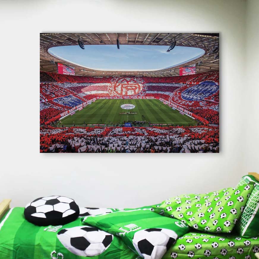 FC Bayern München Allianz Arena Spielfeld Mia san mia FCB Leinwandbilder – Bild 4