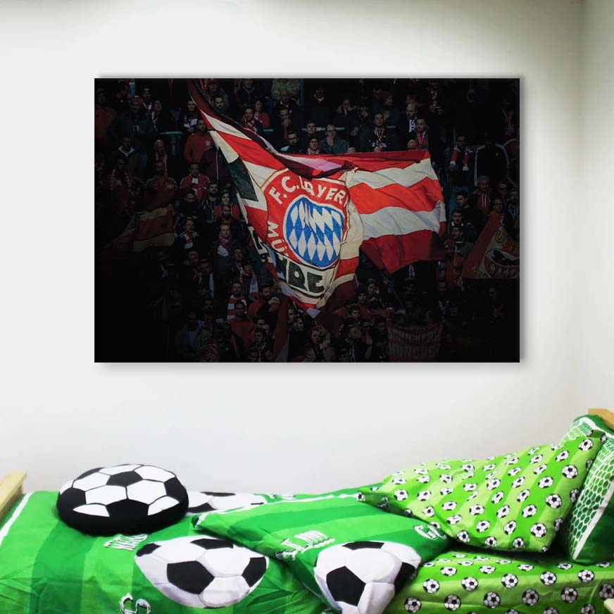 FC Bayern München Allianz Arena Spielfeld Mia san mia 8 FCB Leinwandbilder – Bild 4