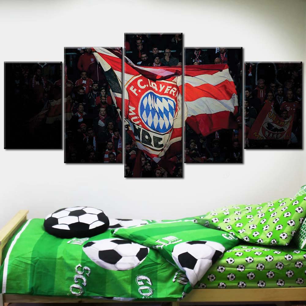 FC Bayern München Allianz Arena Spielfeld Mia san mia 8 FCB Leinwandbilder – Bild 2