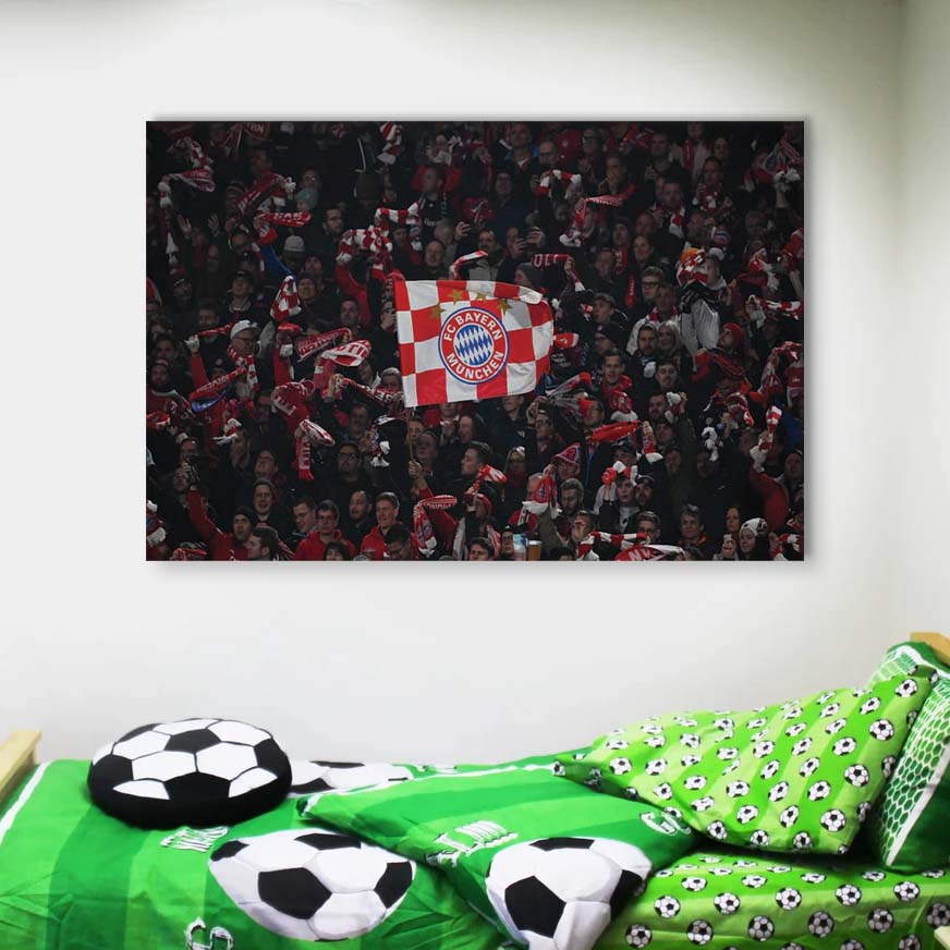 FC Bayern München Allianz Arena Spielfeld Mia san mia 9 FCB Leinwandbilder – Bild 4