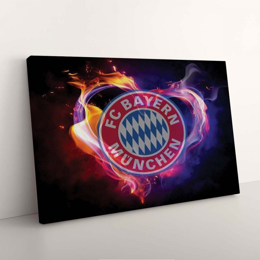 FC Bayern München Herz Feuer FCB Leinwandbilder – Bild 7