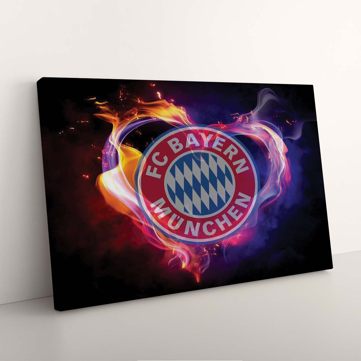 FC Bayern München Herz Feuer FCB Leinwandbilder – Bild 3