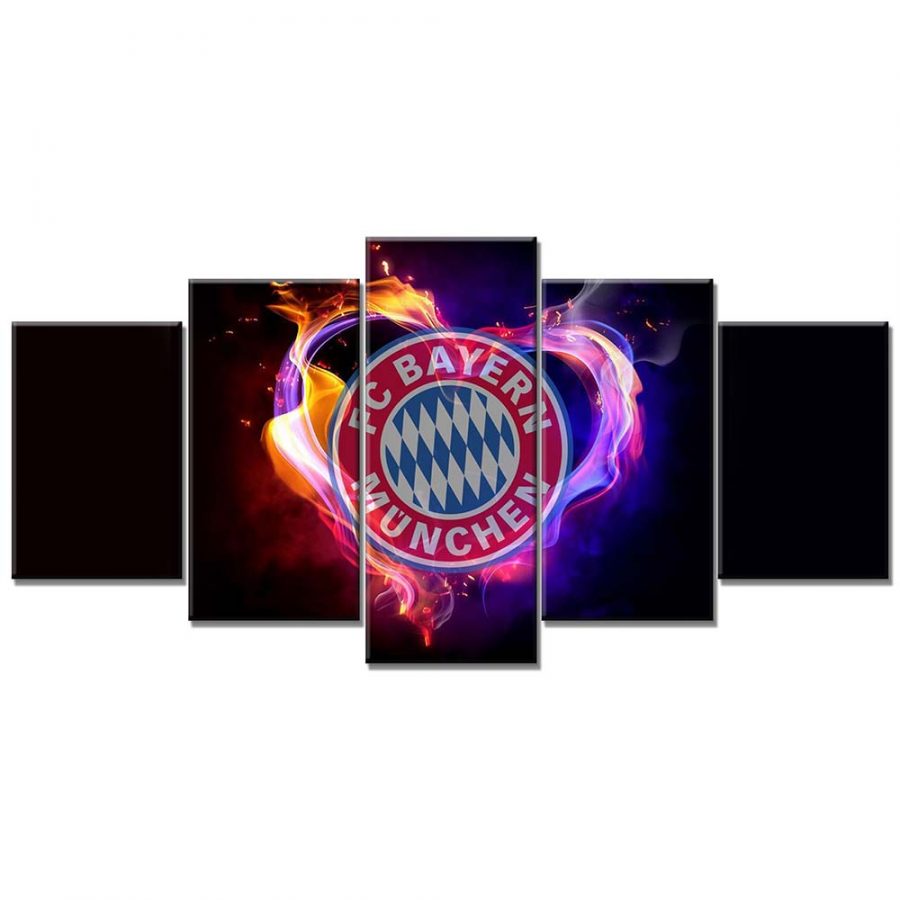 FC Bayern München Herz Feuer FCB Leinwandbilder – Bild 6