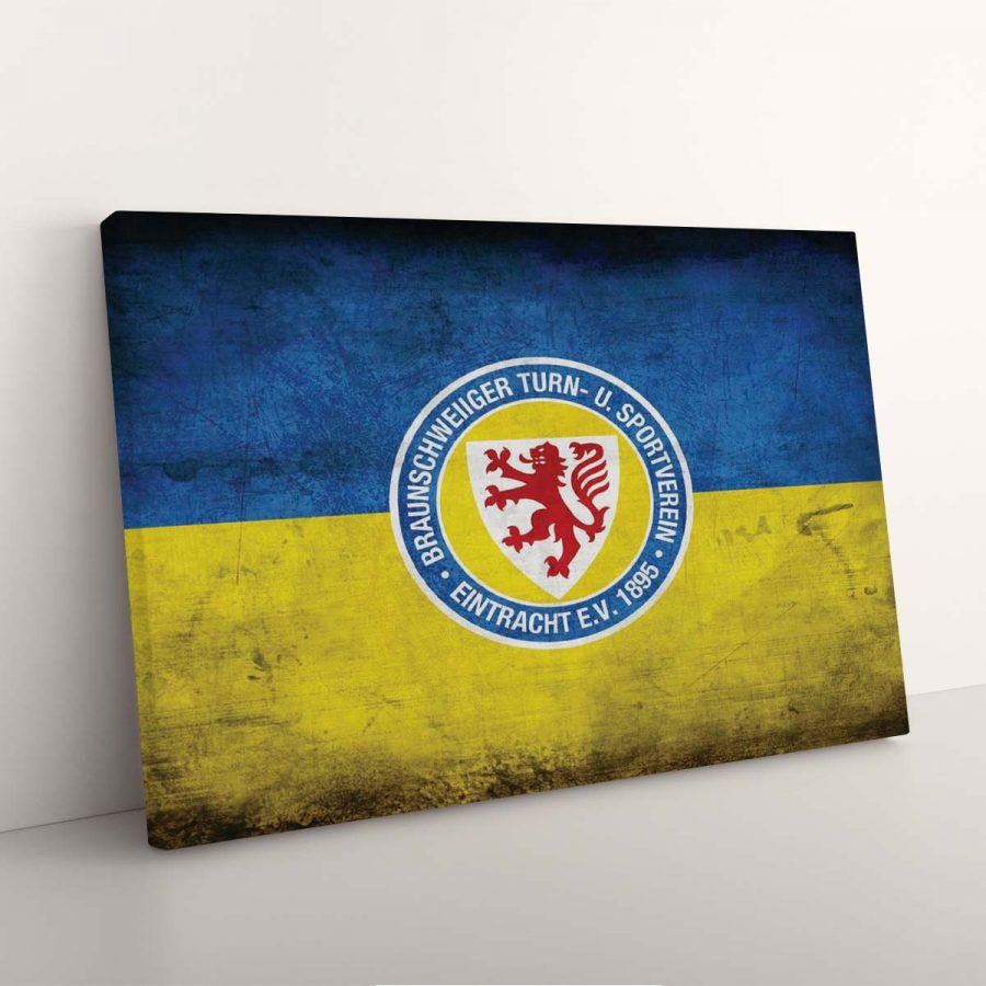 Eintracht Braunschweig Blau-Gelber Rautenstil 01 EBS Leinwandbilder – Bild 7