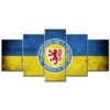 Eintracht Braunschweig Blau-Gelber Rautenstil 01 EBS Leinwandbilder