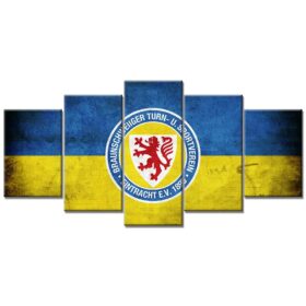 Eintracht Braunschweig Blau-Gelber Rautenstil 01 EBS Leinwandbilder