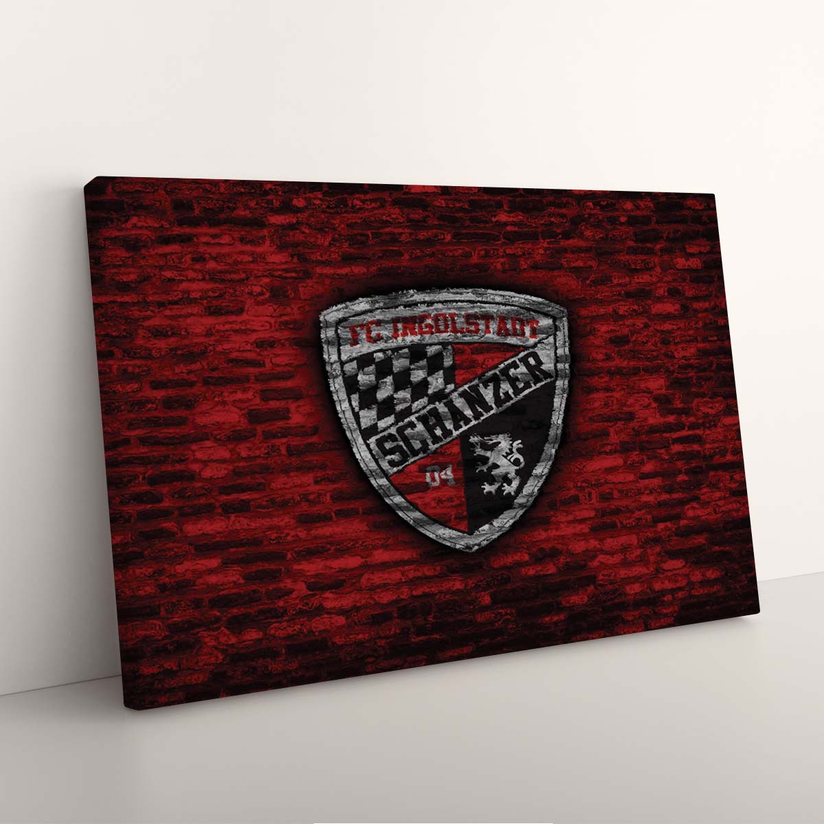 FC Ingolstadt Schanzer 04 Rote Ziegelwand FCI Leinwandbilder – Bild 3
