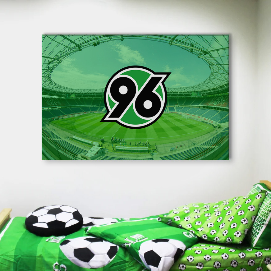 Hannover 96 Spielfeldgrün Leinwandbilder – Bild 4
