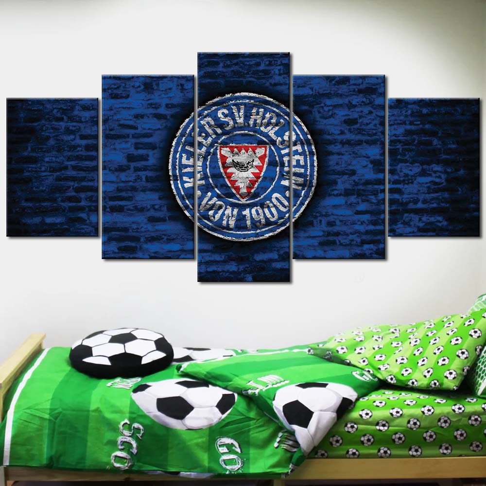 Holstein Kiel FC Kieler SV Holstein 1900 Blaue Ziegelwand Leinwandbilder – Bild 2