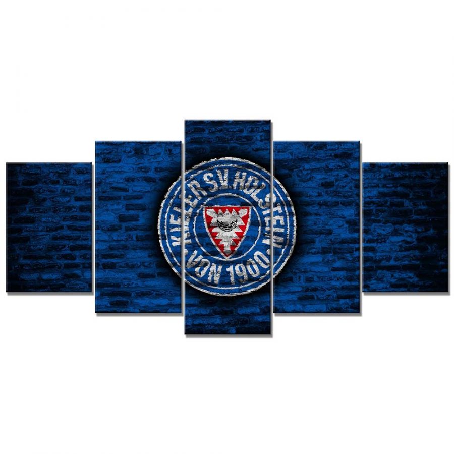 Holstein Kiel FC Kieler SV Holstein 1900 Blaue Ziegelwand Leinwandbilder – Bild 6