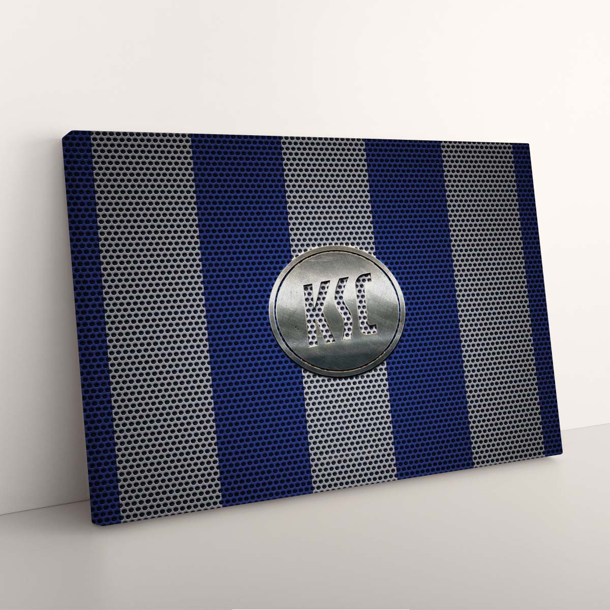 Karlsruher SC Blau-Weißes Metallgitter KSC Leinwandbilder – Bild 3