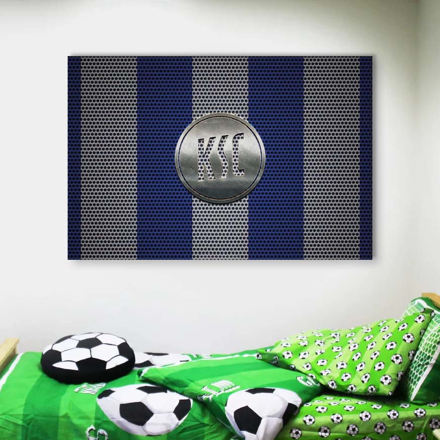 Karlsruher SC Blau-Weißes Metallgitter KSC Leinwandbilder – Bild 4