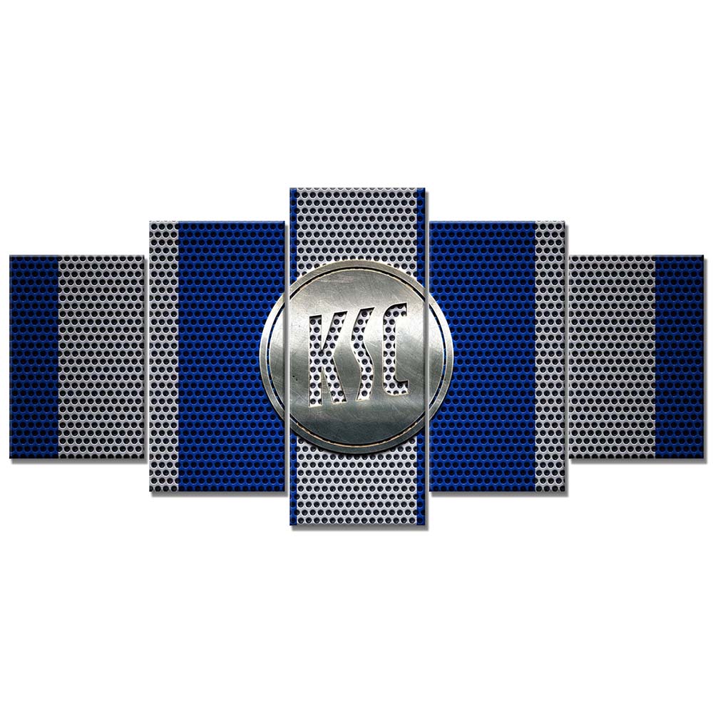 Karlsruher SC Blau-Weißes Metallgitter KSC Leinwandbilder