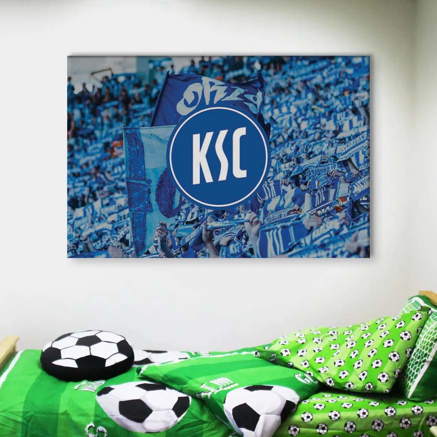 Karlsruher SC Spielfeld Blau KSC Leinwandbilder – Bild 4