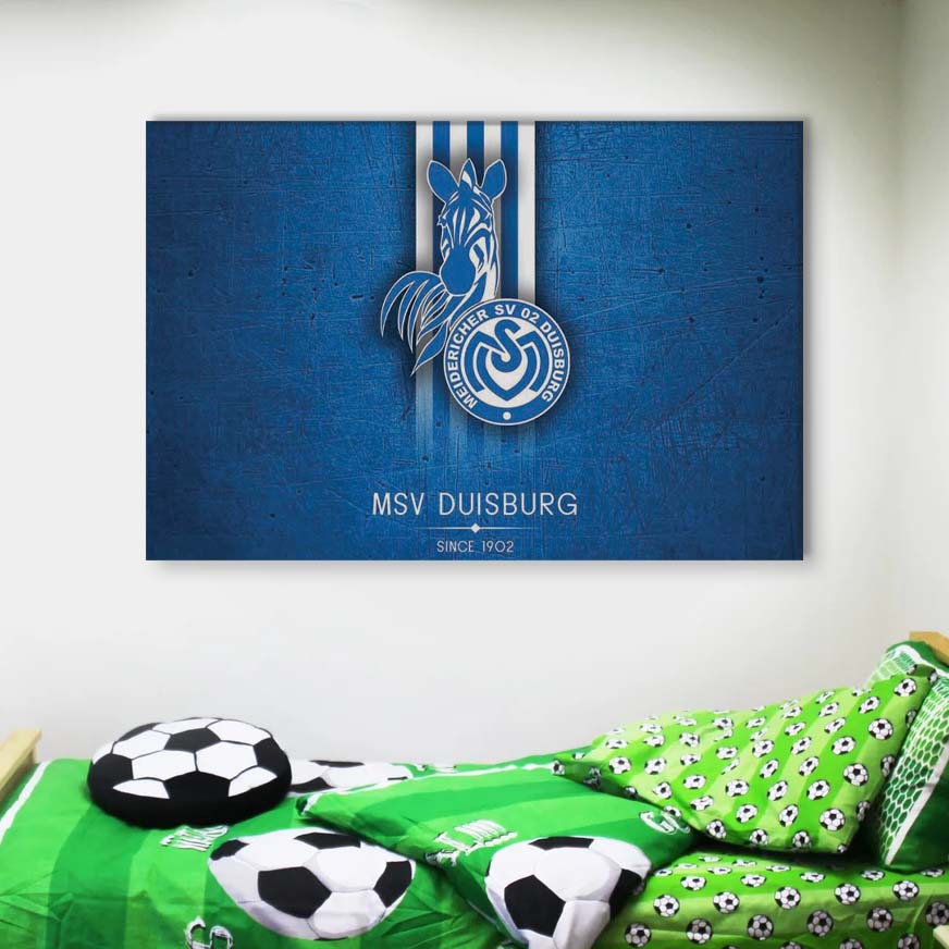 MSV Duisburg Blaues Metall Leinwandbilder – Bild 4