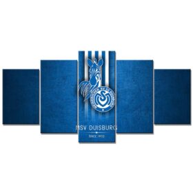 MSV Duisburg Blaues Metall Leinwandbilder