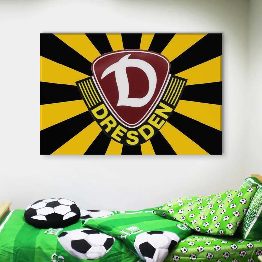 SG Dynamo Dresden Gelb-Schwarz Leinwandbilder – Bild 4