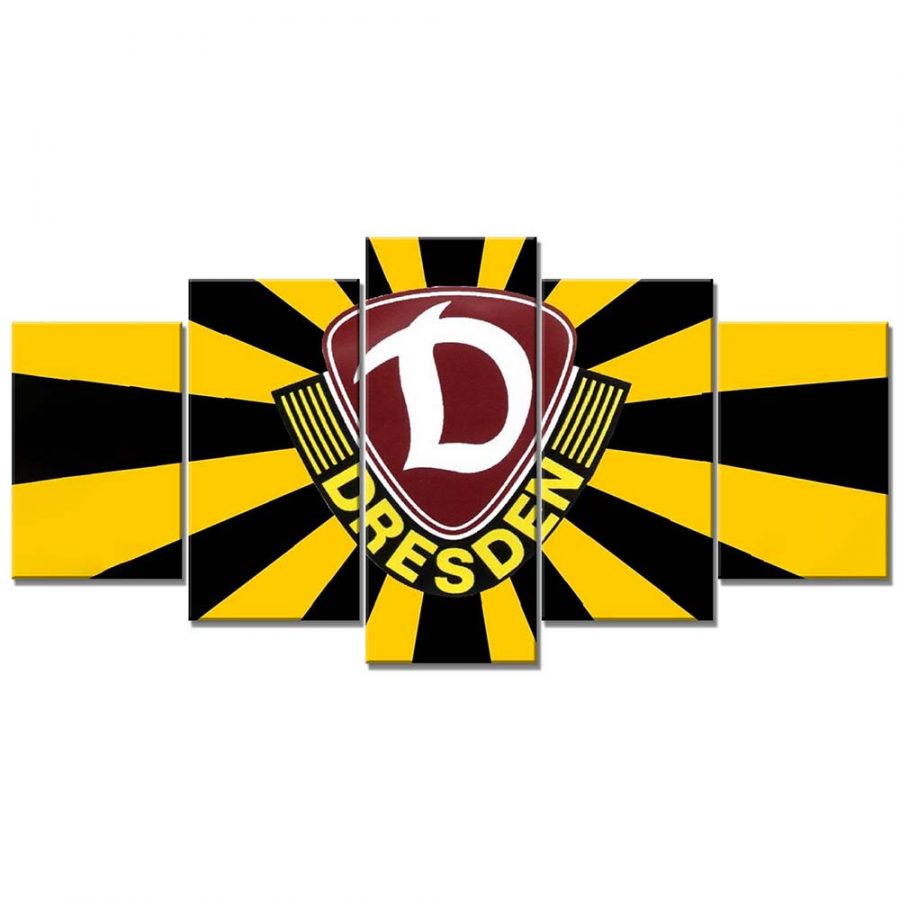 SG Dynamo Dresden Gelb-Schwarz Leinwandbilder – Bild 6