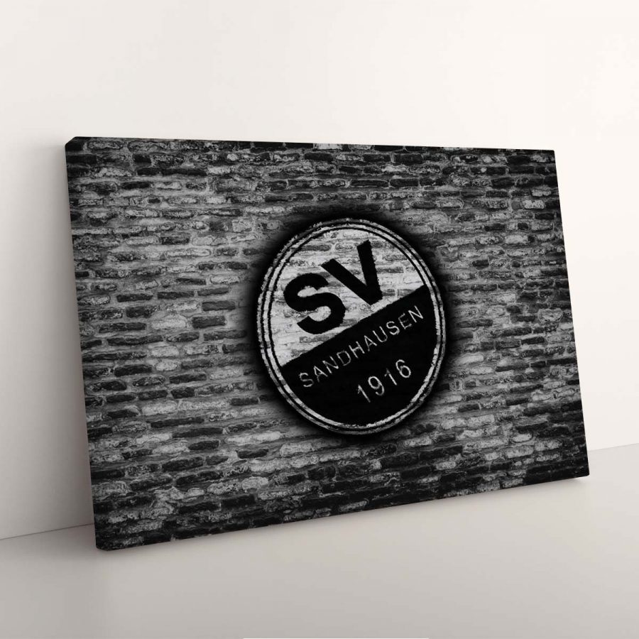 SV Sandhausen Schwarz-Weiß Ziegelwand Leinwandbilder – Bild 7