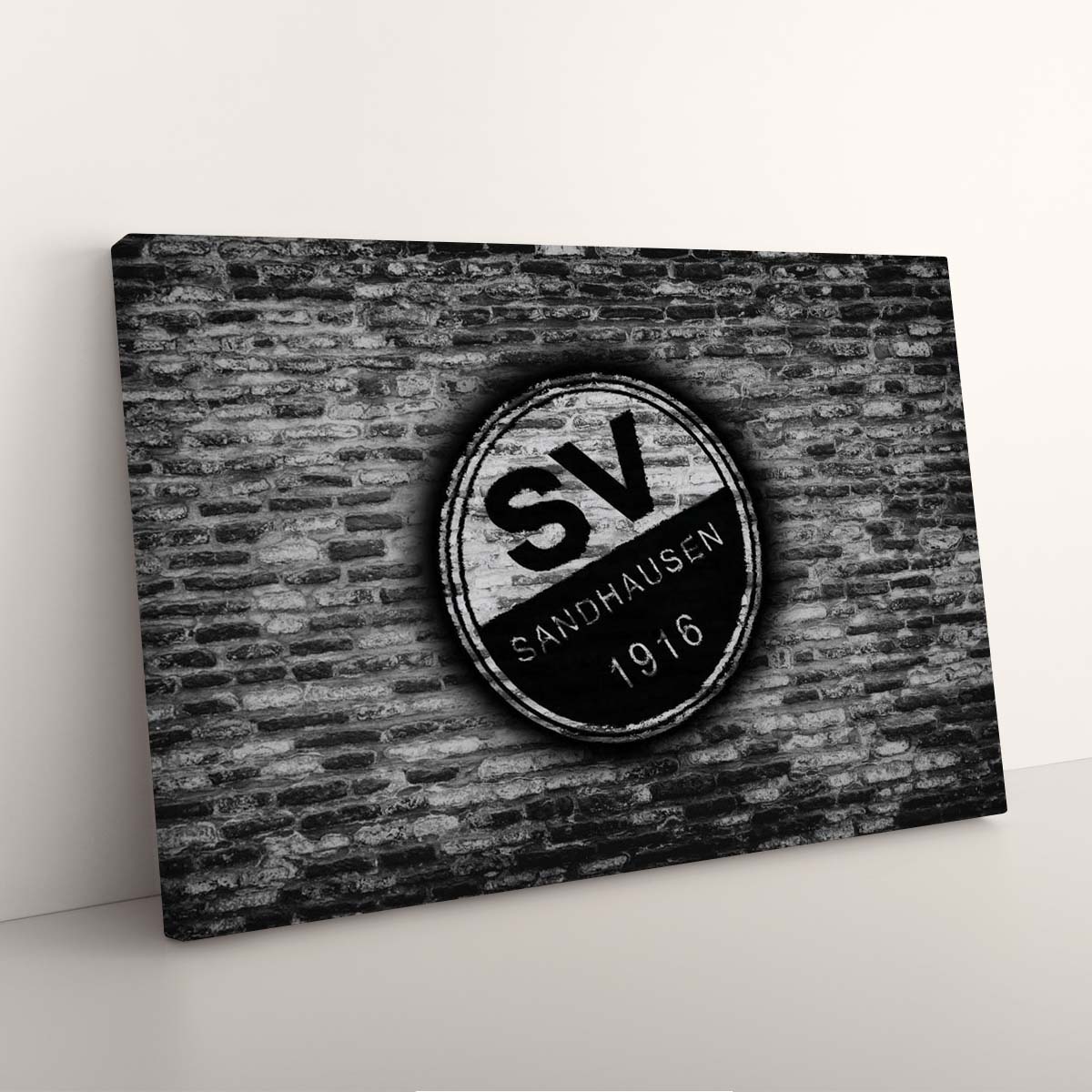 SV Sandhausen Schwarz-Weiß Ziegelwand Leinwandbilder – Bild 3