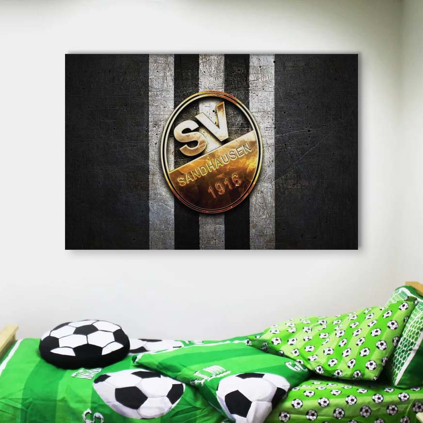 SV Sandhausen Schwarz-Weiß Metall Leinwandbilder – Bild 4