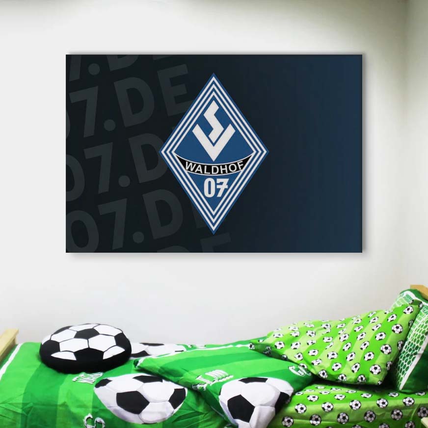 SV Waldhof Mannheim 07 Schwarz-Blauer Hintergrund 03 SVW Leinwandbilder – Bild 4