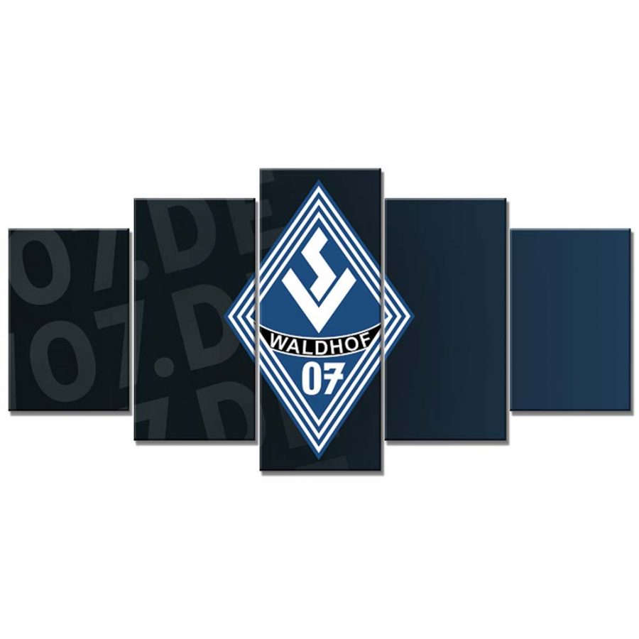 SV Waldhof Mannheim 07 Schwarz-Blauer Hintergrund 03 SVW Leinwandbilder – Bild 6