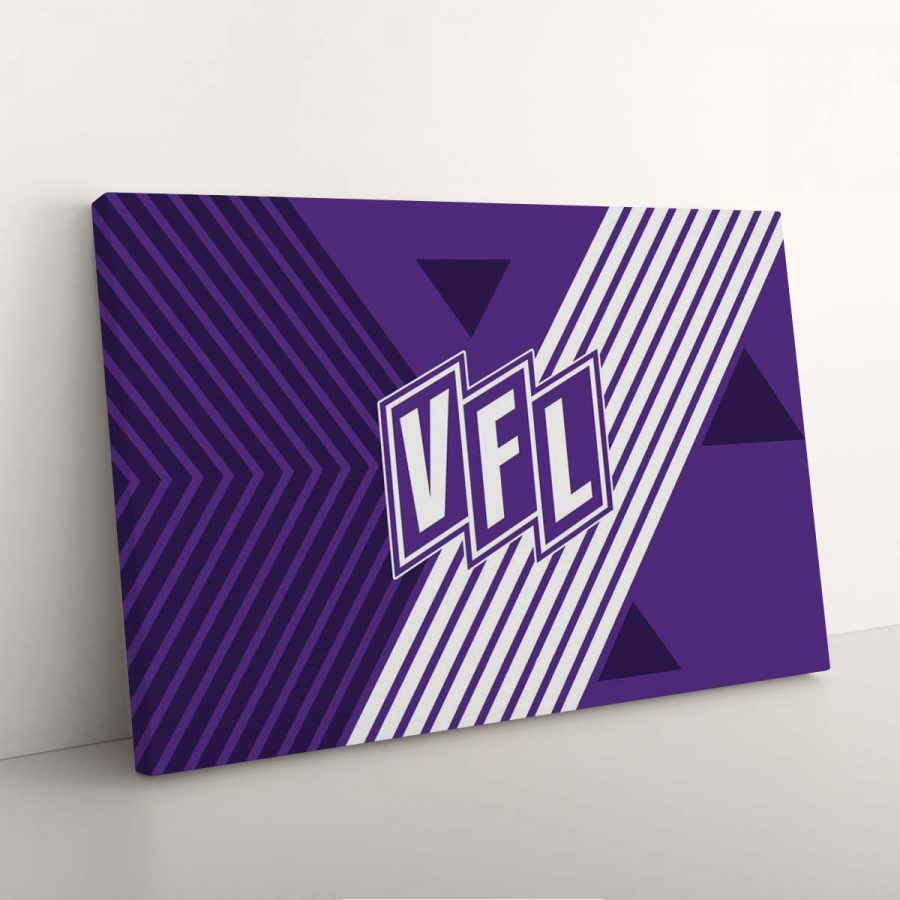 VfL Osnabrück Lila-Weißer Linienhintergrund Leinwandbilder – Bild 7