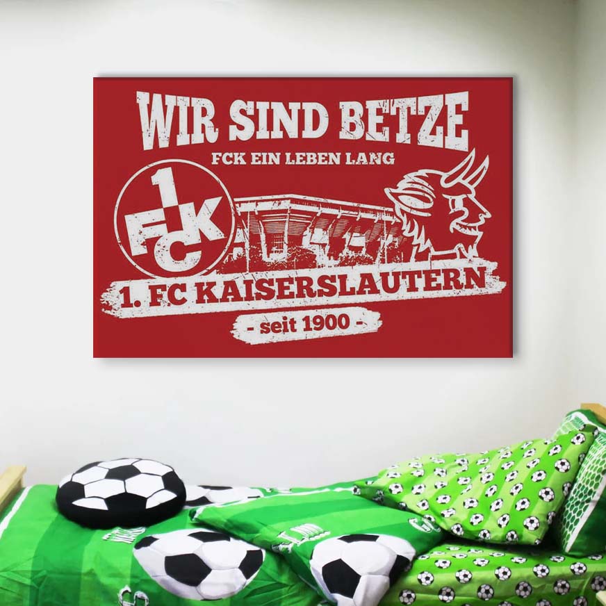 1. FC Kaiserslautern Wir sind Betze – Ein Leben lang 1FCK Leinwandbilder – Bild 2