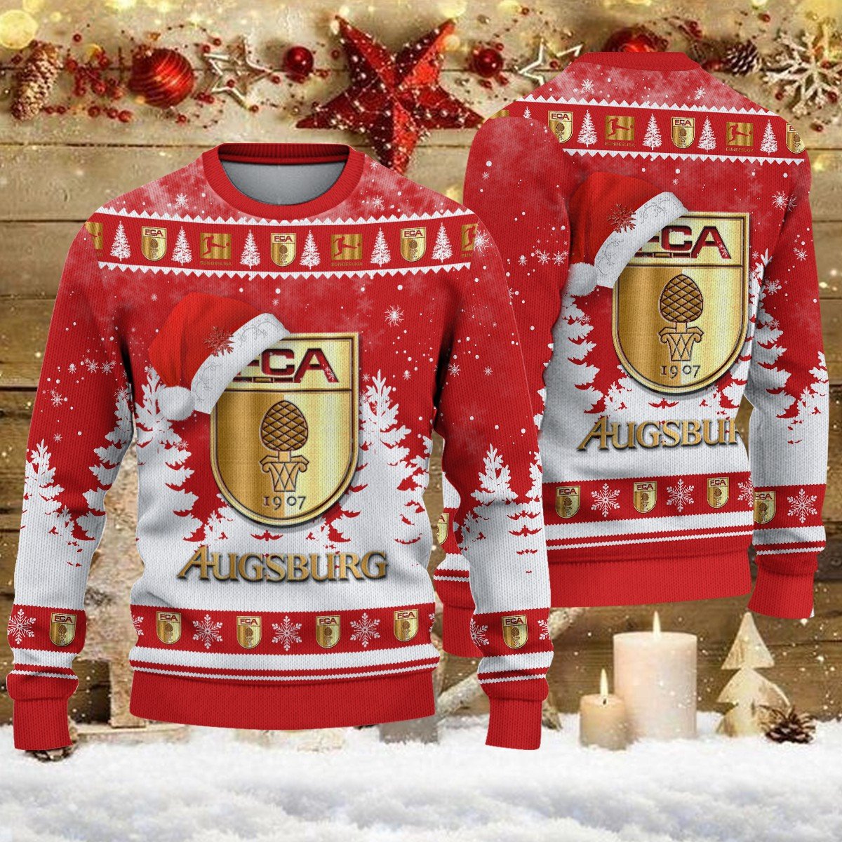 Weihnachtspullover FC Augsburg – Ugly Christmas Sweater