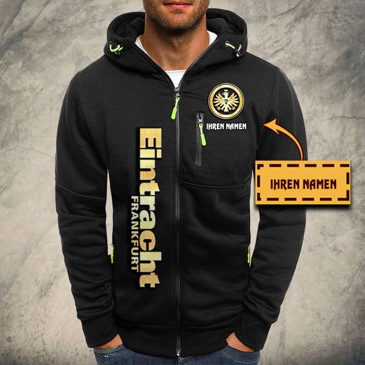 Eintracht Frankfurt Kapuzensweatjacke – Bild 2