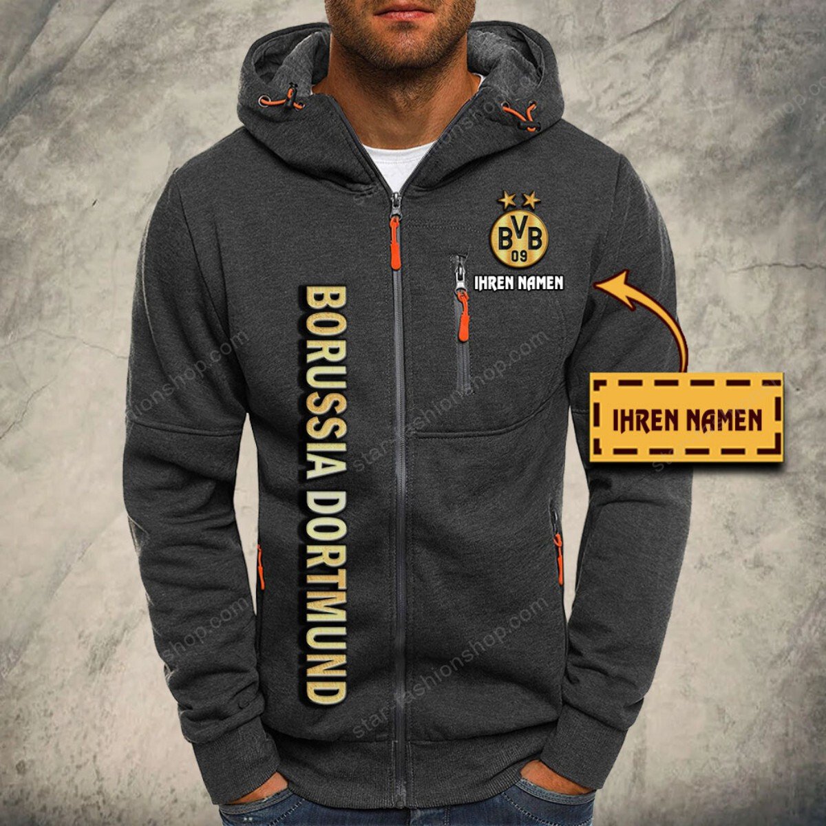 Borussia Dortmund II Kapuzensweatjacke – Bild 4