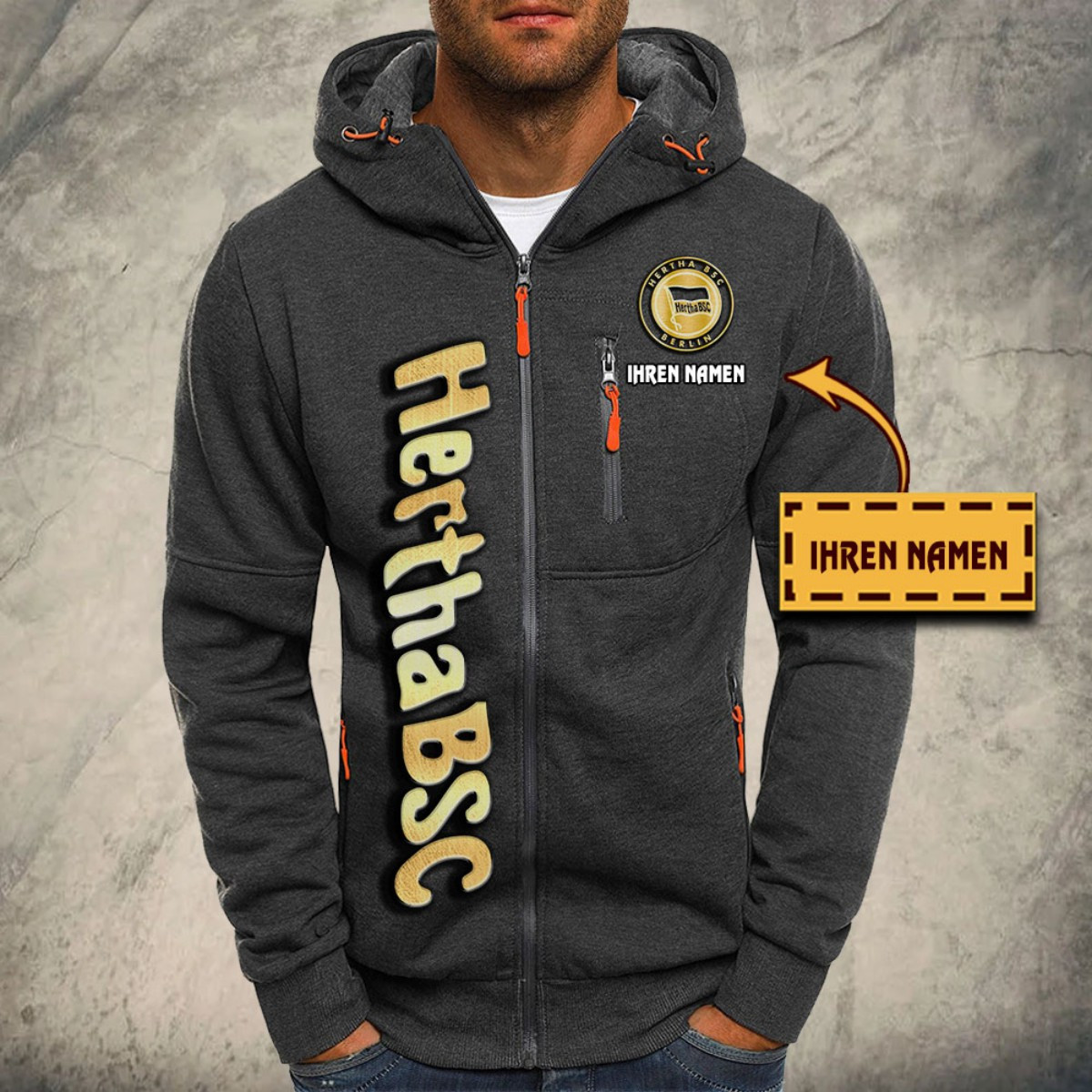 Hertha BSC Kapuzensweatjacke – Bild 4