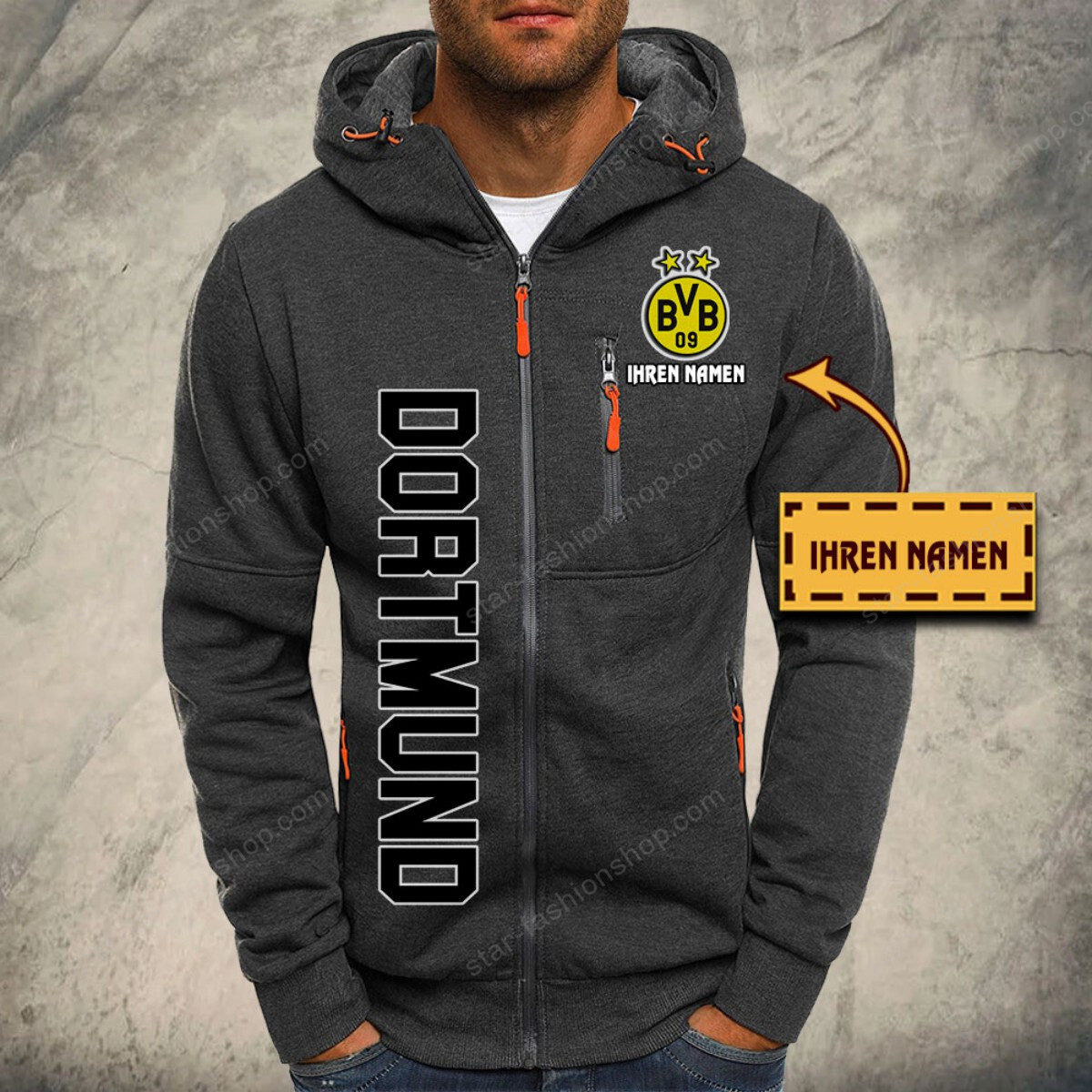 Borussia Dortmund Kapuzensweatjacke – Bild 4