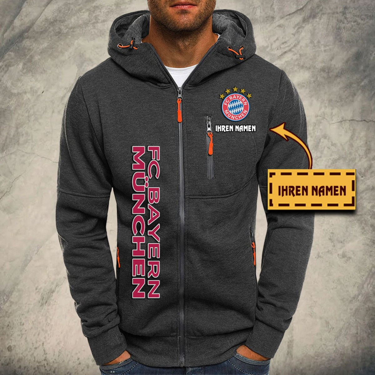 Bayern München Kapuzensweatjacke – Bild 4