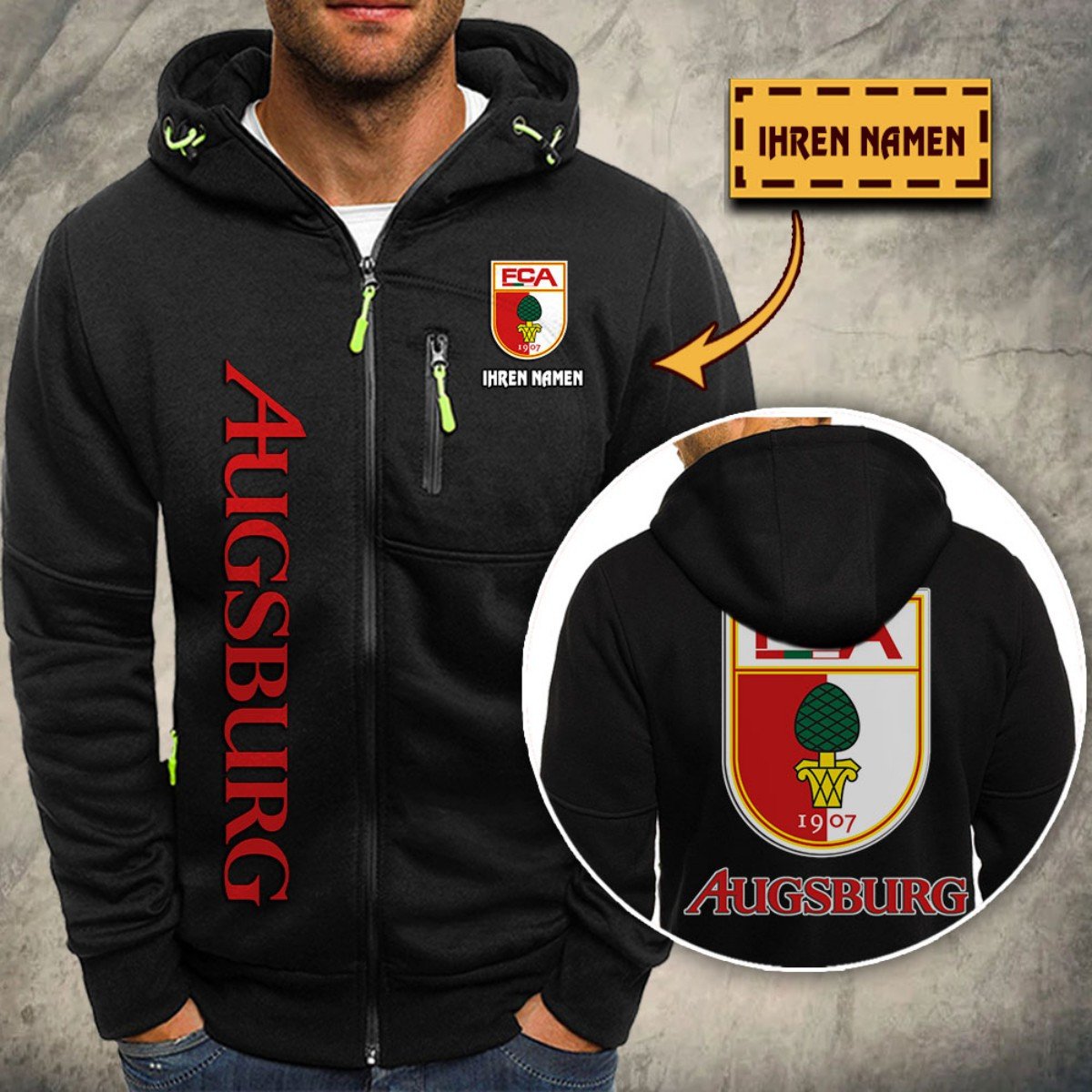 FC Augsburg Kapuzensweatjacke