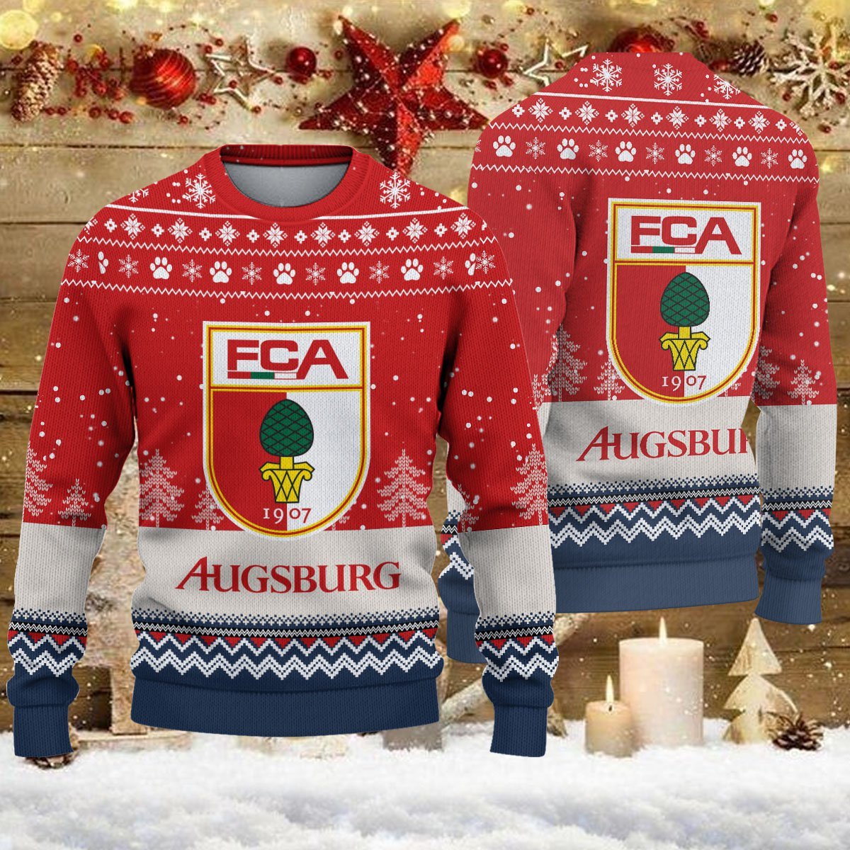 Weihnachtspullover FC Augsburg – Ugly Christmas Sweater