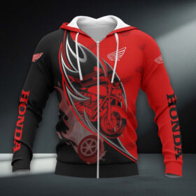 Honda Motorcycle Hoodie Zip