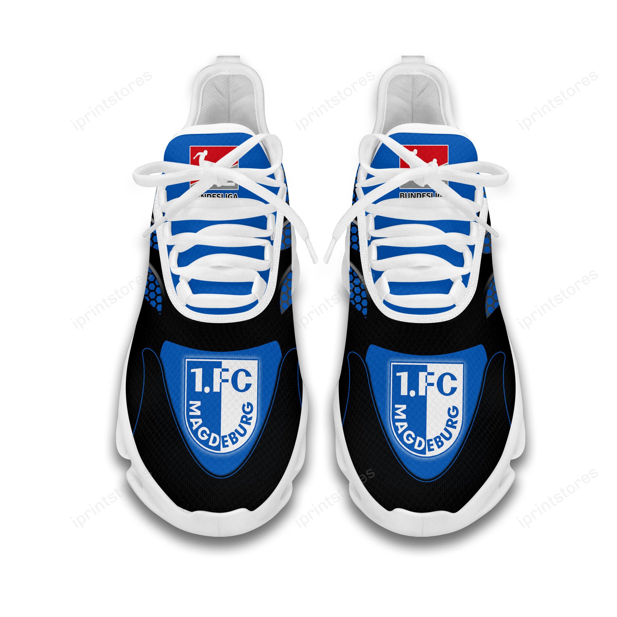 FC Magdeburg Blau Großes Logo Schuhe – Bild 2