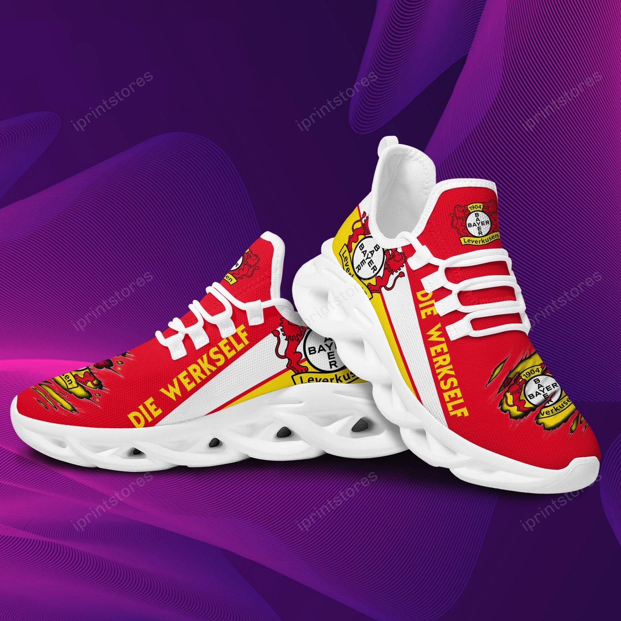 Bayer 04 Leverkusen Logo Torn Pattern Schuhe – Bild 2