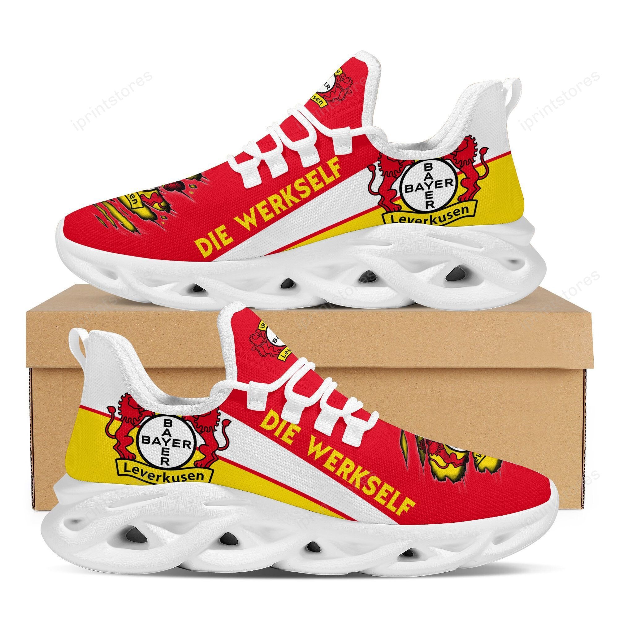 Bayer 04 Leverkusen Logo Torn Pattern Schuhe