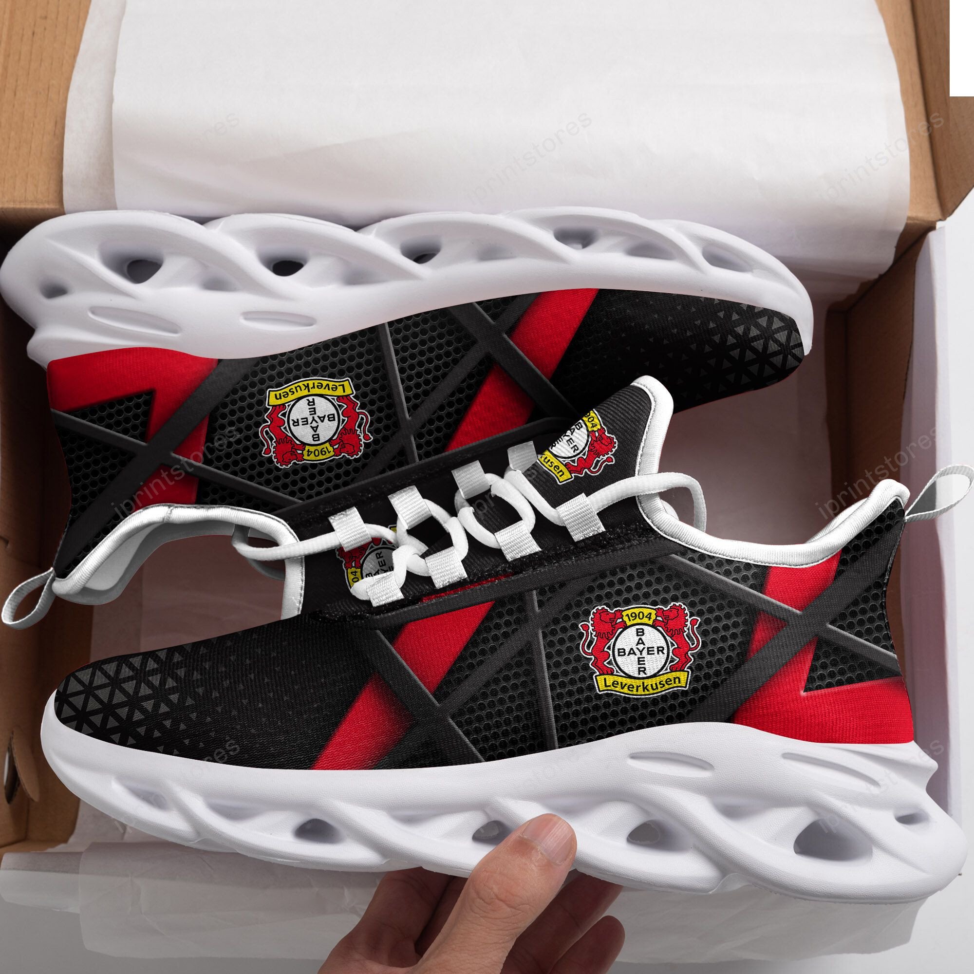 Bayer 04 Leverkusen Logo Muster Schuhe – Bild 2