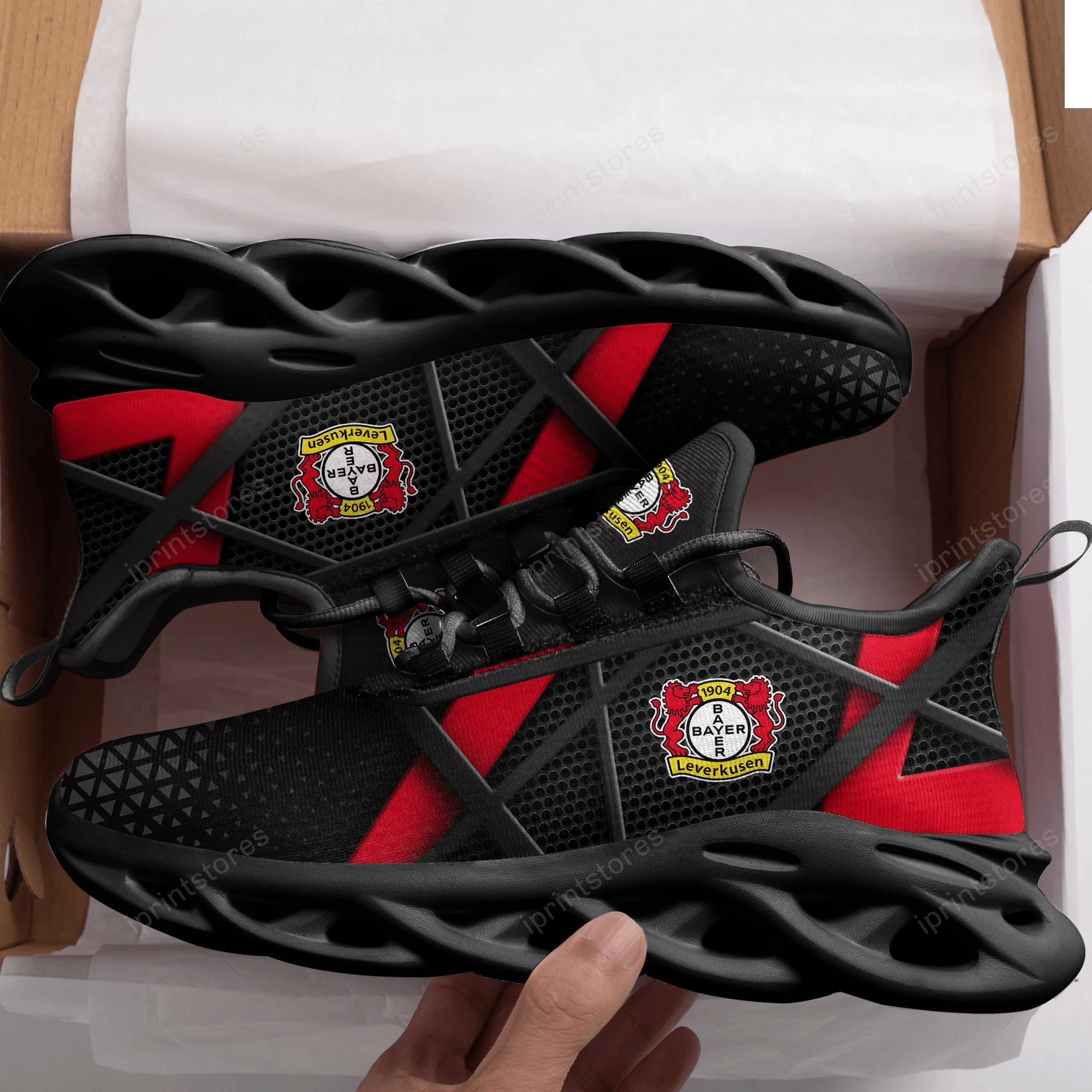 Bayer 04 Leverkusen Logo Muster Schuhe – Bild 2
