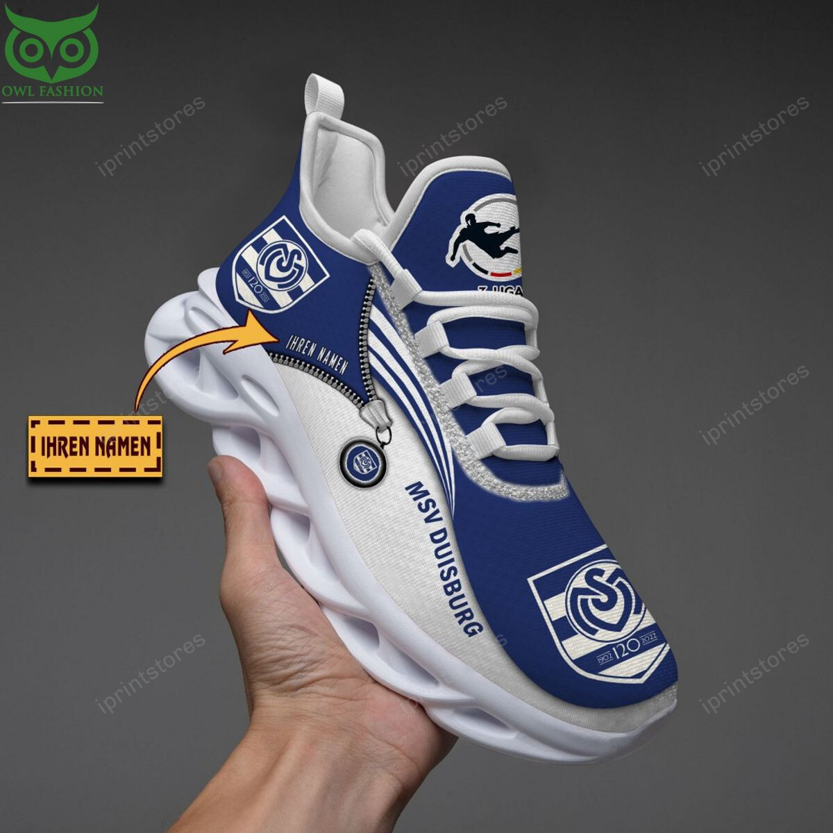 MSV Duisburg Reißverschlussmuster Schuhe