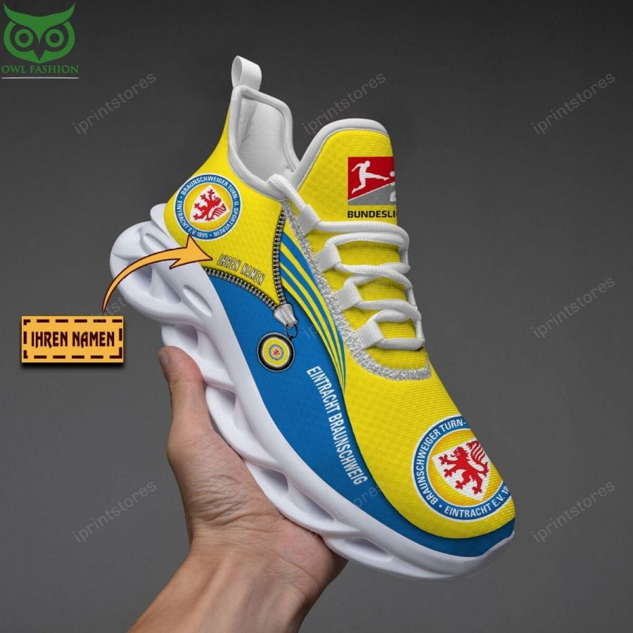 Eintracht Braunschweig Reißverschlussmuster Schuhe – Bild 3