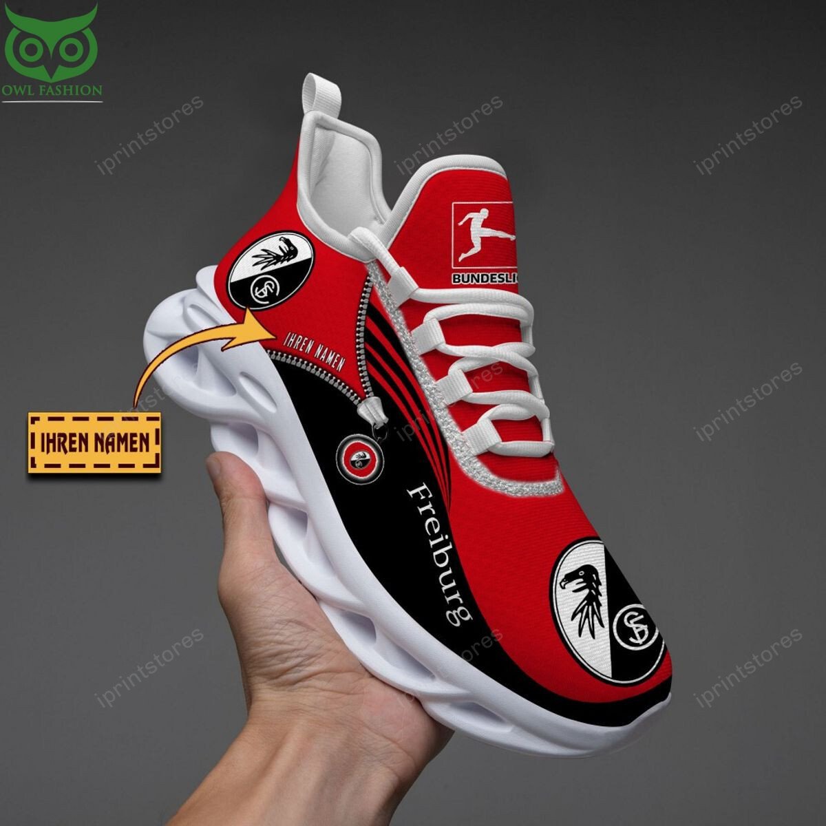 SC Freiburg Reißverschlussmuster Schuhe