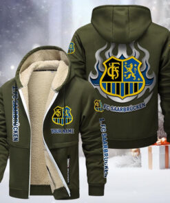FC Saarbrucken Gefütterte Kapuzenjacke - FCS Samt Zip-Hoodie