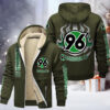 Hannover 96 Gefütterte Kapuzenjacke - H96 Samt Zip-Hoodie