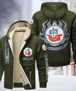 Hansa Rostock Gefütterte Kapuzenjacke - FCH Samt Zip-Hoodie